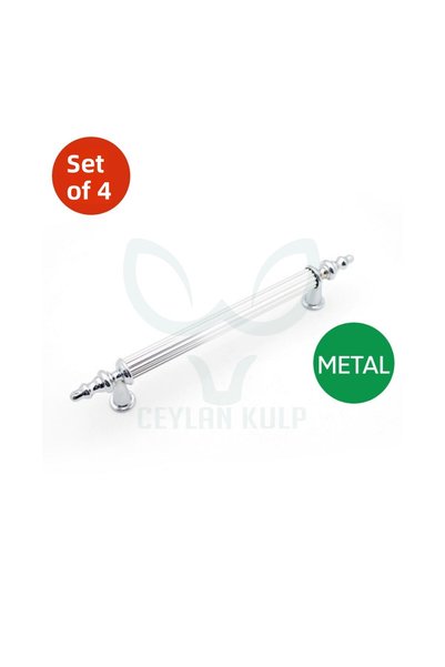 CEYLAN KULP Set de 4 mânere cromate pentru dulapuri și sertare, model Anka, d...