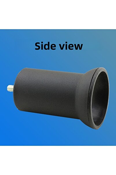 Badem10 Picioare M8 din metal negru - picior de ridicare pentru canapea cu dinți fini, 10 cm 12 buc.