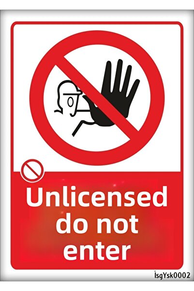 Rana İkra Art No Trespassing Warning Sign (A4) (Pvc Coated)