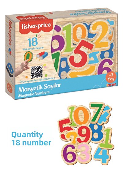 FISHER PRICE Educational Magnetic Numbers Set - 18 Pieces for Refrigerator an...