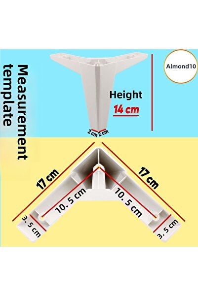 Badem10 Set de 20 de mobilier de lux din cedru Canapea Fotoliu Unitate TV Suport Suport Picior 14cm Alb