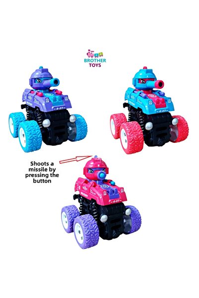 Brother Toys 1 قطعة لعبة إطلاق الصواريخ 4X4 مركبة للطرق الوعرة تطلق رصاصة سيا...