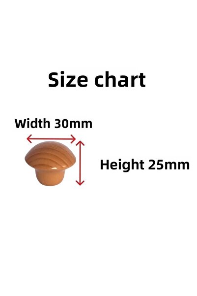 GLASWEN 8 bucăți mâner din lemn de fag cu buton pentru mobilă, sertar, ușă dulap, mâner metalic, accesorii cu șuruburi