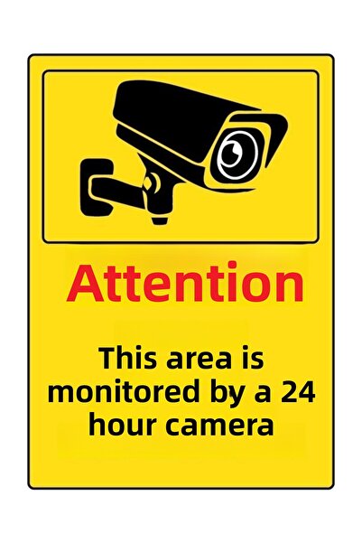 printiks This Area Is Monitored by Camera Warning Sign Pvc Coating A4 Double ...