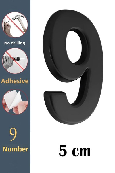 NUBLADO Număr Ușă Adeziv Dimensiune Mică 50 mm 5 cm Număr 9 Numărul Nava Numă...