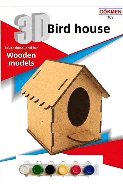 Gökmen Oyuncak نموذج خشبي ثلاثي الأبعاد - هدية طلاء أكريتيك للمدرسة الثانوية