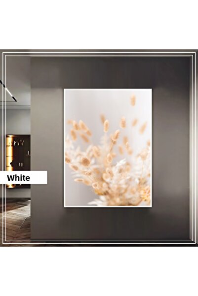 Harikabirev HARİKABİREV | DECORARE MOALE MODEL DE IARBA PAMPAS | TABLA DE STICLA TEMPLATA CU CADRU, SIMPLE, VERTICALA