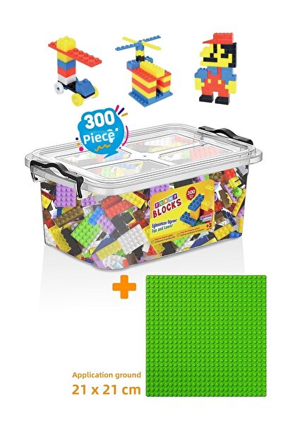 p parti oyunevi Micro Block Funny Blocks with Green Application Floor 300 Pie...