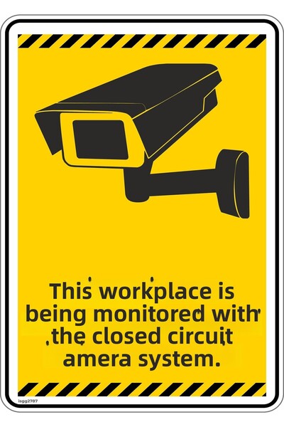 isgtabelam 15X20Cm/Phosphor Composite/This Workplace Is Being Monitored by a ...