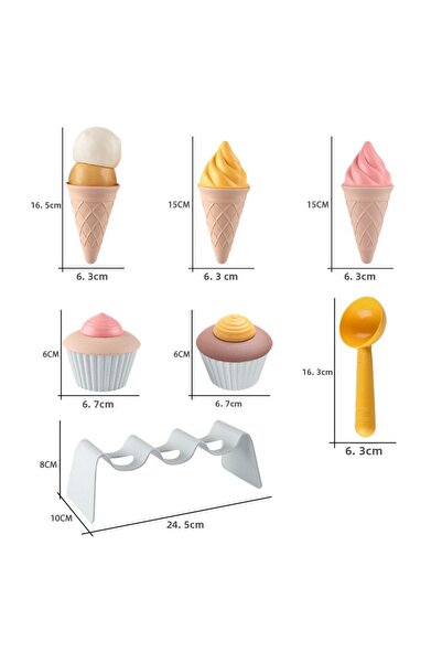 Choice 7 قطع من لعبة آيس كريم للأطفال بألوان عشوائية، لعبة من قش القمح، لعبة ...