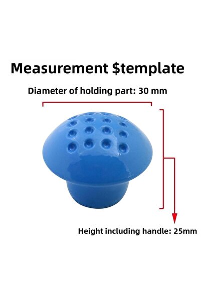 Badem10 Dotted Mushroom Button Metal (Blue) Children's Room Furniture Kitchen Drawer Cabinet 10 Pieces Handles