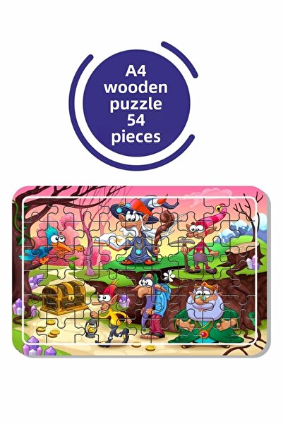 LİPYOS لغز أرض الحكايات الخيالية مقاس A4 مكون من 54 قطعة، لعبة، منشار قطع