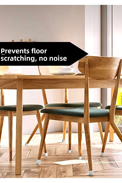 tafce 12 Pieces Table and Chair Leg Protectors Anti-Scratch Anti-Slip Silicone