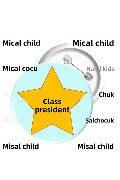 Misal Çocuk Badge 14 - Head of Class (5 Pcs)
