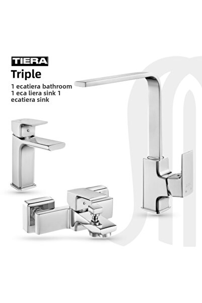 Eca Tiera Bathroom, Tiera Sink Mixer, Tiera Sink Triple Set
