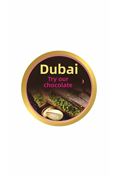 cicigünler Dubai Chocolate Foil Sticker Label