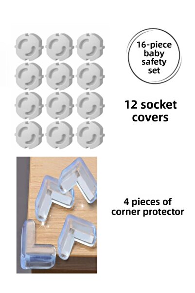 Hilamingo Home 16-компонентен комплект за безопасност на бебето; капак за кон...