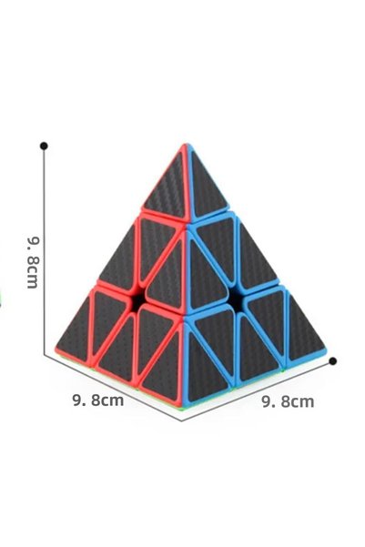 ZETCONCEPT 3X3 Pyraminx Professional Speed Cube with Carbon Fiber Sticker -3X3 Intelligence Patent Cube -