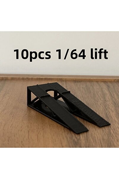 Almalı 10 Pcs - 1:64 Scale Display Ramp - Black - (Vehicle Not Included!)