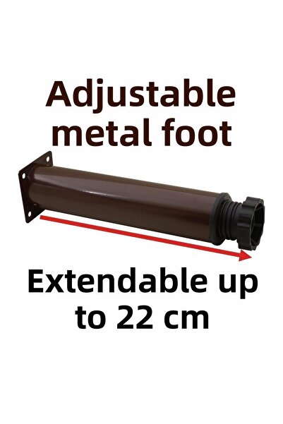 Badem10 Mobilier reglabil Canapea Consolă Fotoliu Suport metalic Riser Picior cafea 20 Cm 4 buc