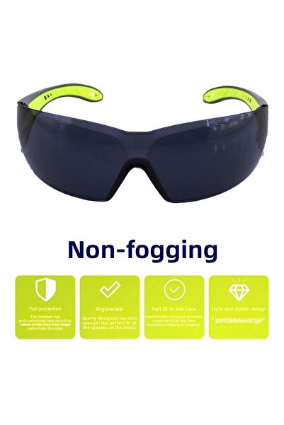 Badem10 Work Safety Welder Goggles Anti-Fogging Laser Uv Protective Dust Proof Glasses Silicone Earmuff Black