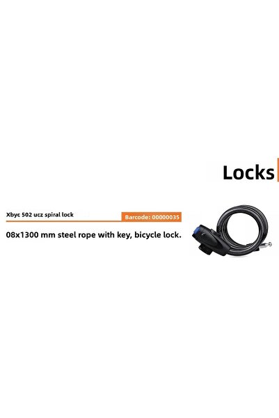 Forte GT XBYC 502 Spiral Lock 80x1300 mm κλειδαριά ποδηλάτου υψηλής ασφάλειας