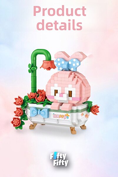 Vagonlife Loz Micro Block Series Happy Rabbit 370 Pieces Toy Building Set Fflz-8806