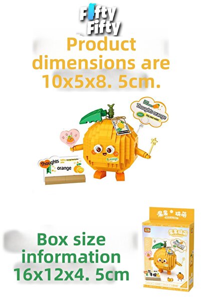 Vagonlife Loz Micro Block Series Cute Orange 330 Pieces Toy Building Set Fflz-8819