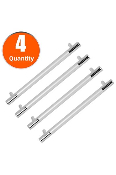 Badem10 Hitit Furniture - مقبض خزانة للأدراج (128 مم - 12.8 سم)، مقابض من الكروم غير اللامع (4 قطع)، خزانة المطبخ