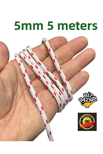 izmir Bitpazarı 5mm 5 Meters Silk Rope , Iskota Rope , Swing Rope , Binding Rope - Hammock Rope