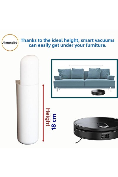 Badem10 Capsule Bohemian (Premium) Furniture Sofa Tv Unit Armchair Base Leg Feet Matte White 18 cm