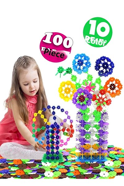 RoseRoi Toy Creative Discs 100 Pieces Stem Training Compatible Locked Discs Educational Toy Set