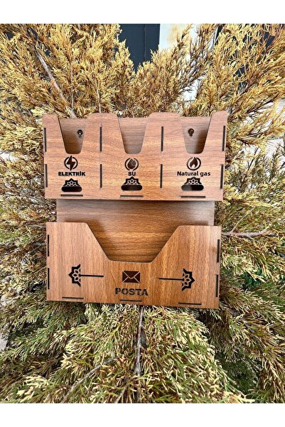 10kdekor Wooden Mailbox Apartment Joint Postage Bill Holder AHFAT01