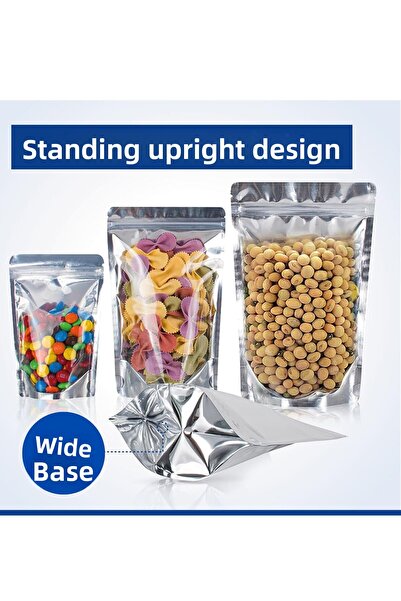 Dekals 20 قطعة من أكياس دوق-باي المعدنية الشفافة المتينة القابلة لإعادة الاست...