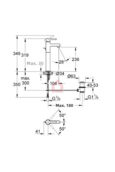 Grohe Linear Flush Controlled High Sink Faucet32250000