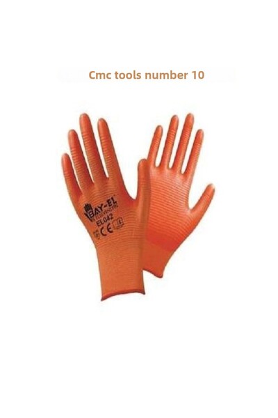 CMC Tools قفازات عمل سي إم سي زيبرا مقاس 10 مقاس 1 قطعة ديكور 5 متر