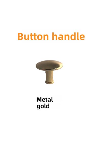 NİCE WORKS Χρυσό κίτρινο μανιτάρι Λαβή ντουλάπας με μονή τρύπα