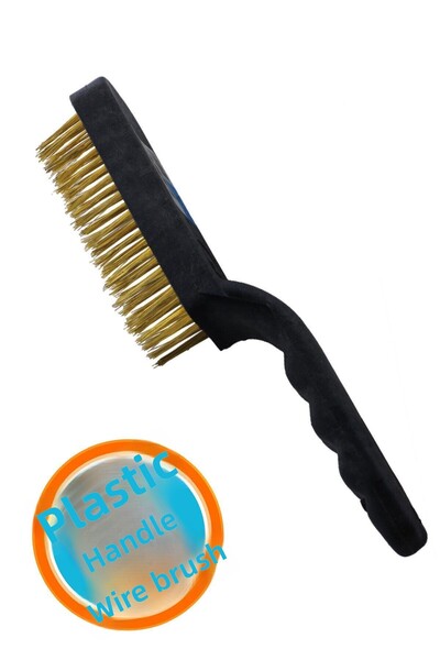 NZB رقم 5 - فرشاة سلكية بمقبض بلاستيكي متعدد الأغراض - الصدأ والأوساخ والشواء...