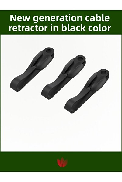 UQMO - طقم كابل سيليكون 3 قطع (أسود)