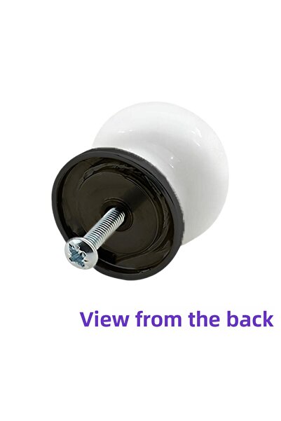 GLASWEN 15 bucăți Defne, alb, cu dungi negre, mâner pentru butoane din polimer, cu tablă neagră, pentru mobilier, dulap de bucătărie, sertar