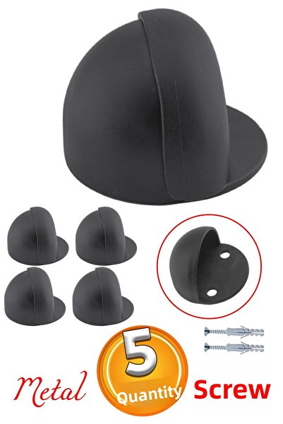 Badem10 (5 قطع) براغي معدنية من السيليكون باللون الأسود - سدادة وحامل باب نصف...