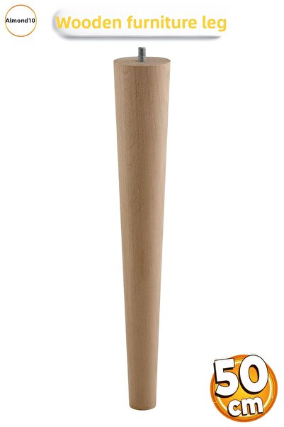 Badem10 Picior Mobilier Lemn 50 Cm Masuta de cafea Zigon Masa de mijloc Puf Taburet Picioare Unitate TV M8 Cu Șuruburi 50 Cm