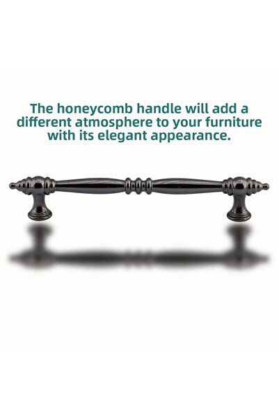 NUBLADO Honeycomb Kitchen Furniture Drawer Cabinet Cupboard Door Handle Handle Flat Metal Handles Handle Smoked 128 Mm.