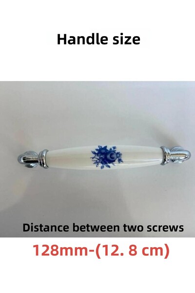Porcellana Perla (12,8cm)-Capac din porțelan Sertar dulap Bucătărie Mobilier de baie Mâner Mâner Kulb Kulb-yakut128mm-STK3349
