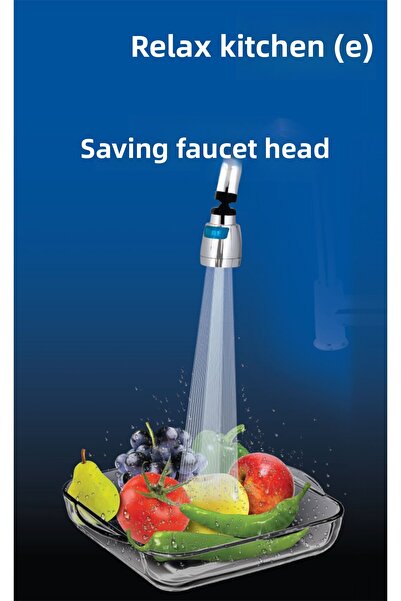 Relax Kitchen رأس صنبور موفر مع فلتر حجر معدني ومصفاة - تنقية 360 درجة