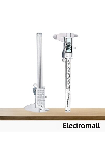 ELEKTROMALL شاشة معدنية ذات فرجار رقمي Gfb 150 × 0.01 مم