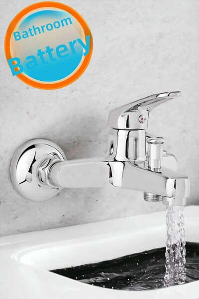 NZB Shower Faucet Sink Bathroom Kitchen Faucet Hot Cold Double Water Inlet Fa...