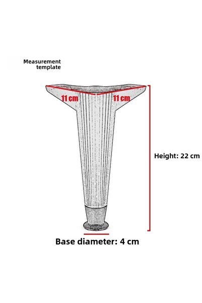 Badem10 22 Cm White Sideboard Tv Unit - Furniture Sofa Seat Leg (4 Pcs)