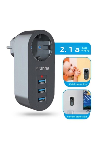 Piranha 3 مقبس USB للحماية من التيار الحراري - 3385