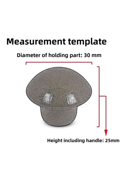 Badem10 Buton ciupercă punctat Mobilier Bucătărie Sertar Dulap Dulap Mâner Mâner Mânere Metal Negru 10 buc